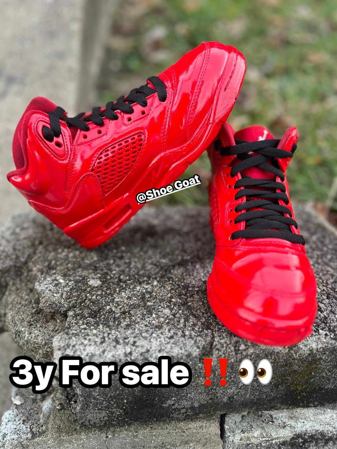 Customized Red Jordan’s 3y Boys