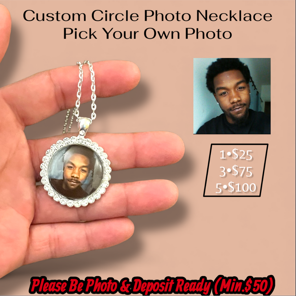 Custom Circle Photo Necklace