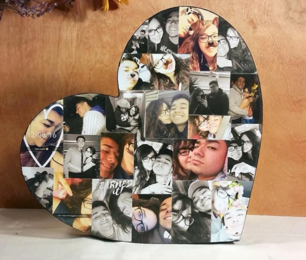 Personalized Heart Photo Collage