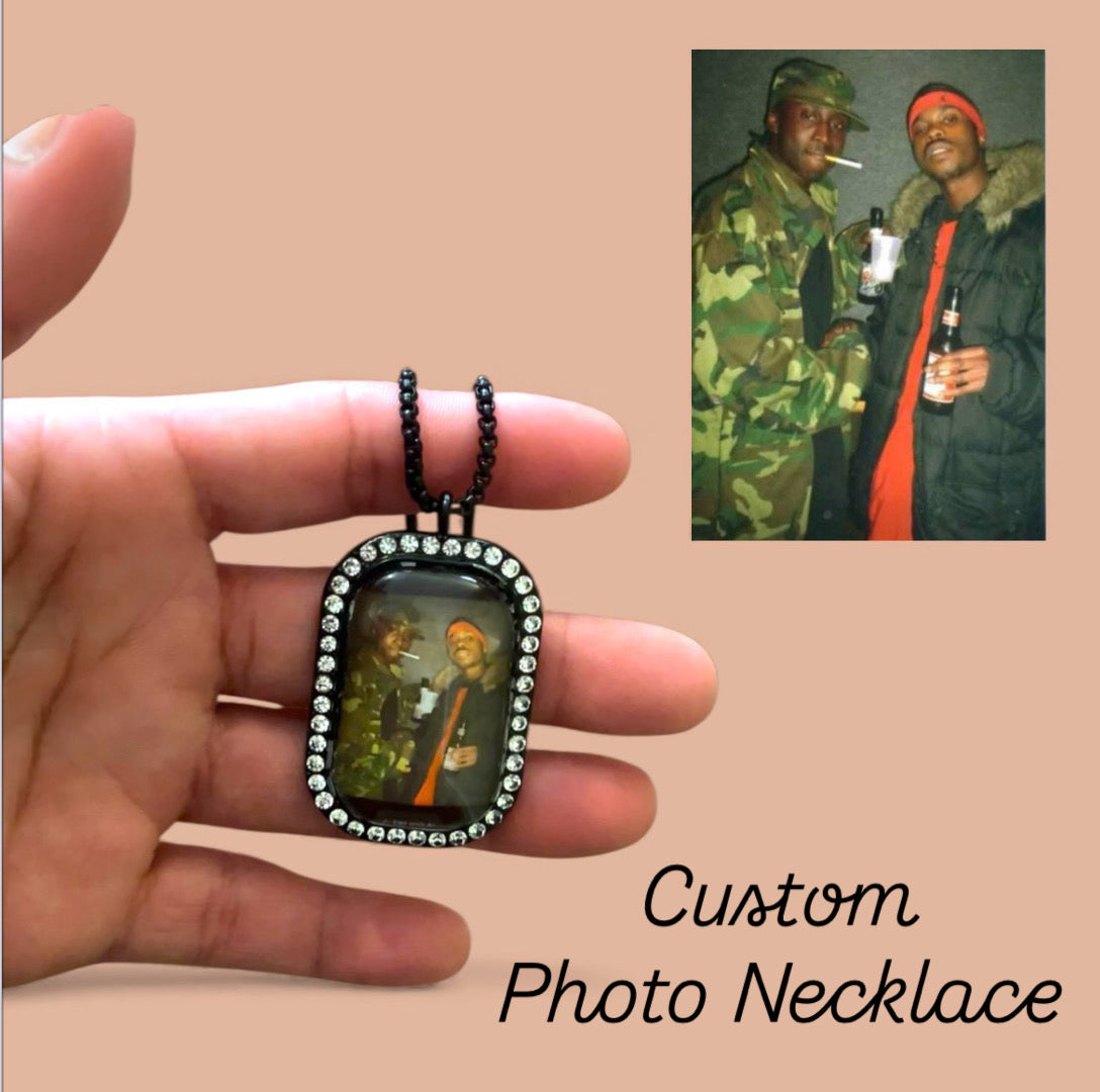 Custom Rectangle Photo Necklace