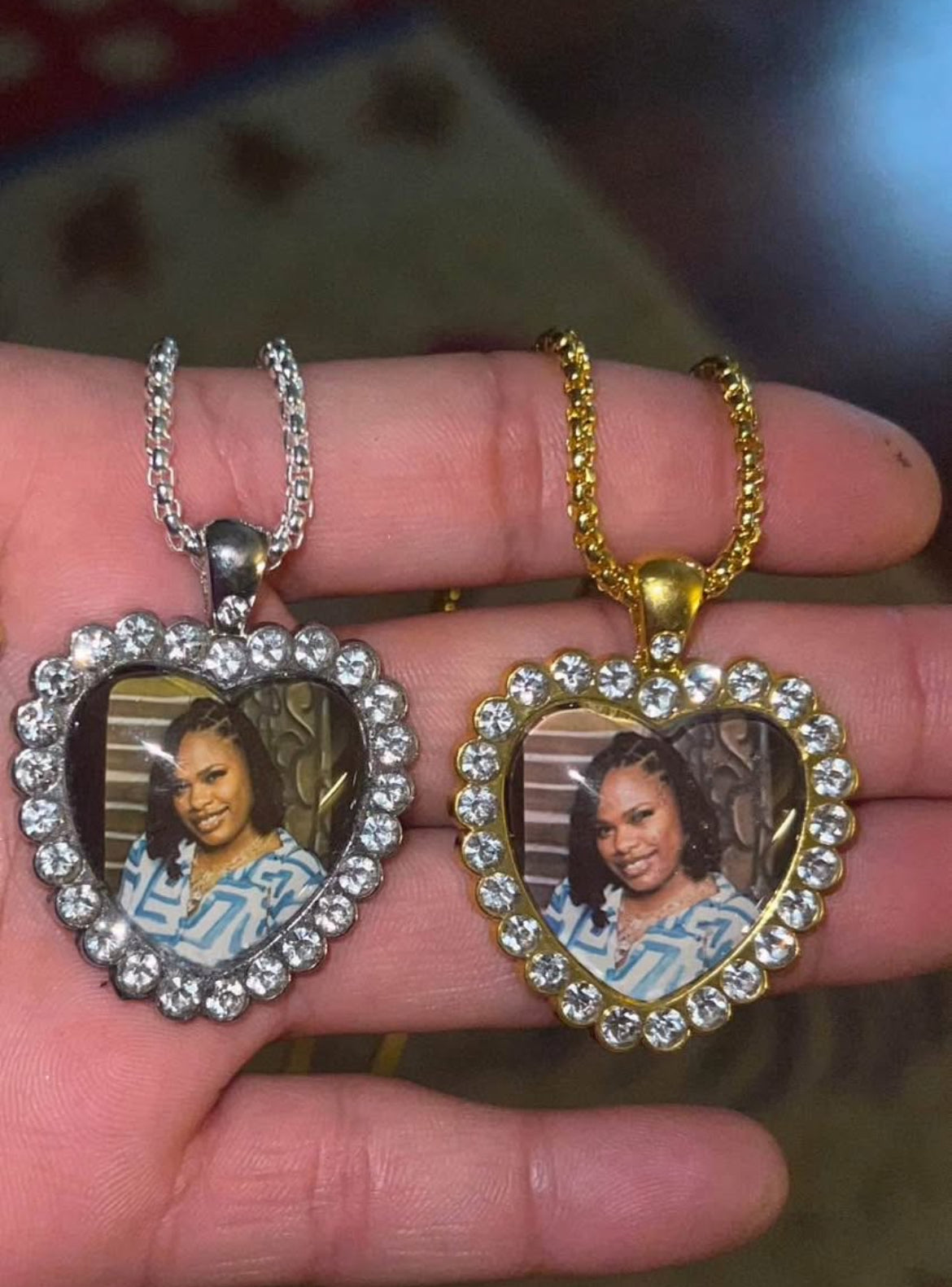 Custom Heart Photo Necklace