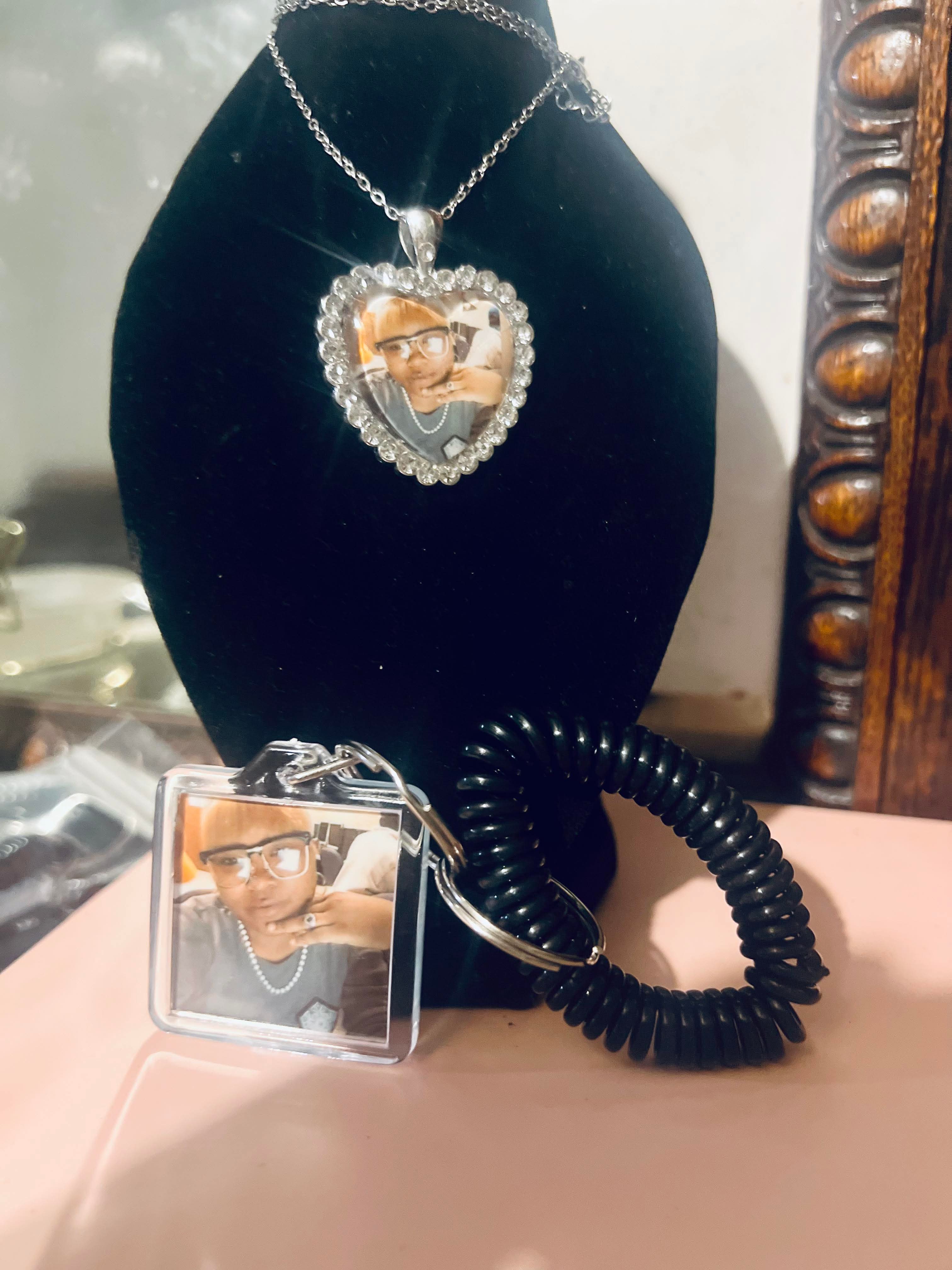 Heart Photo Necklace and Keychain