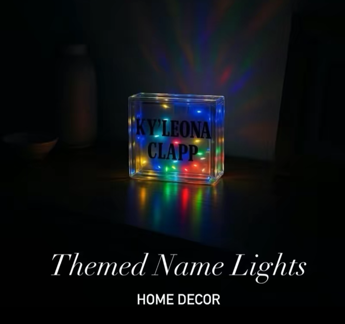 Custom Glass Name Light