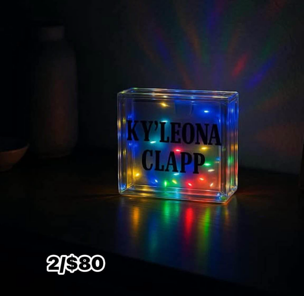 Custom Glass Name Light