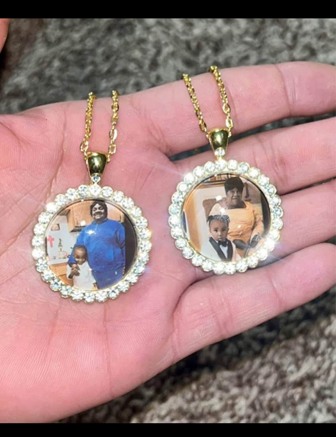 Custom Circle Photo Necklace