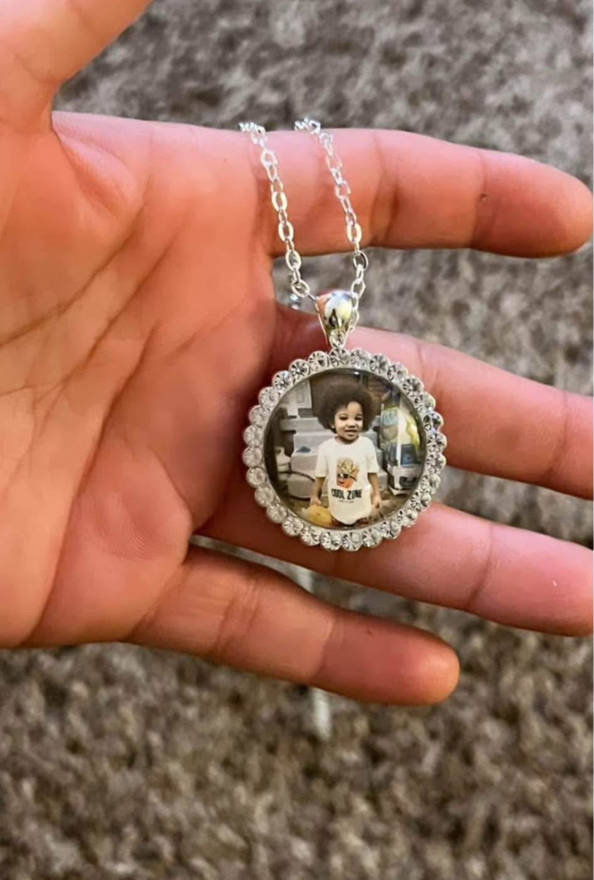 Custom Circle Photo Necklace
