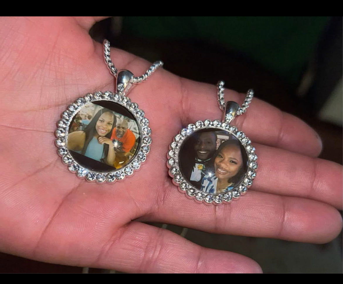 Custom Circle Photo Necklace