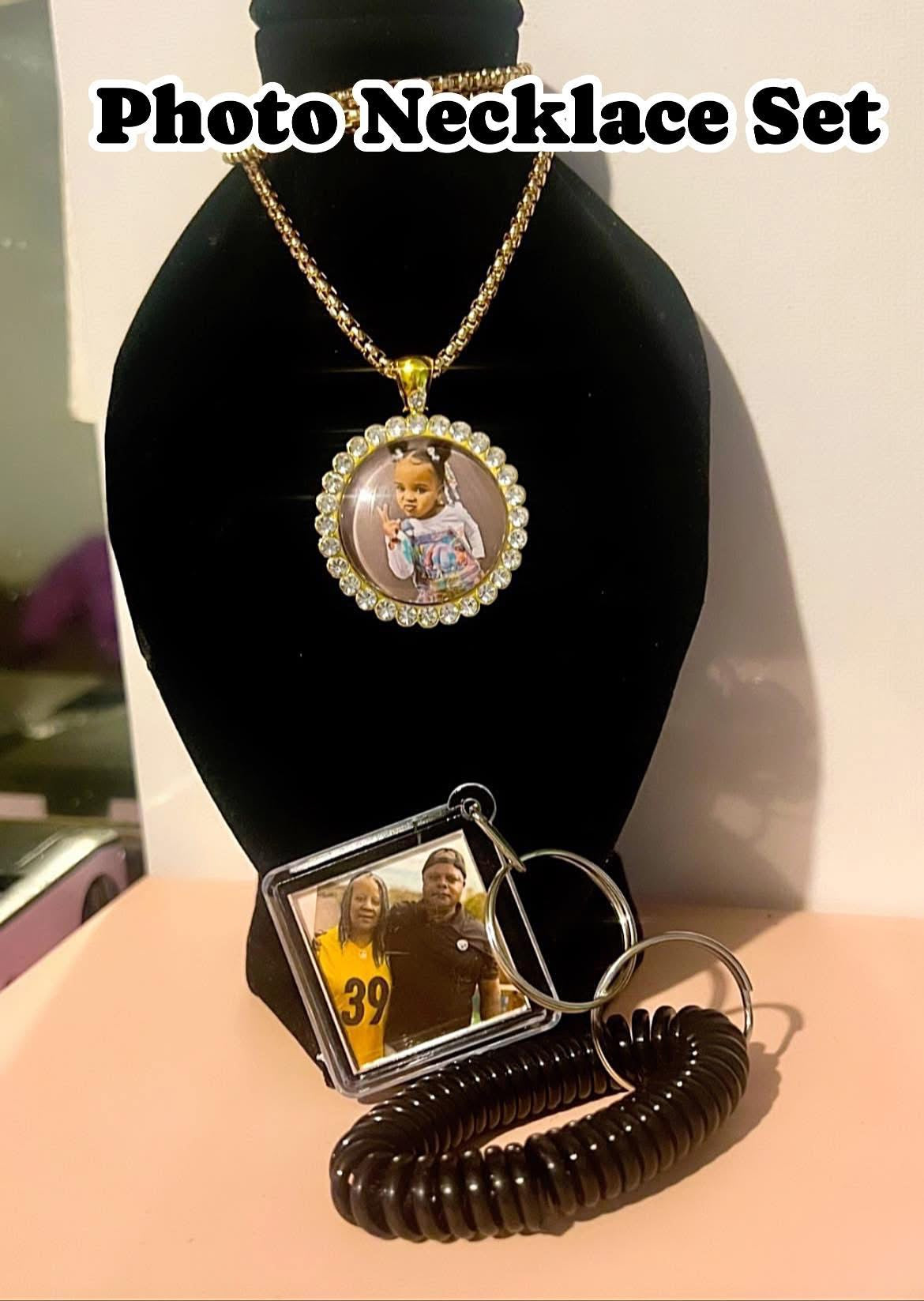 Circle Photo Necklace and Keychain