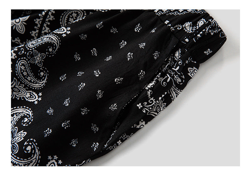 Girl Solid Color Backless Design Tops Combo Floral Pants Sets